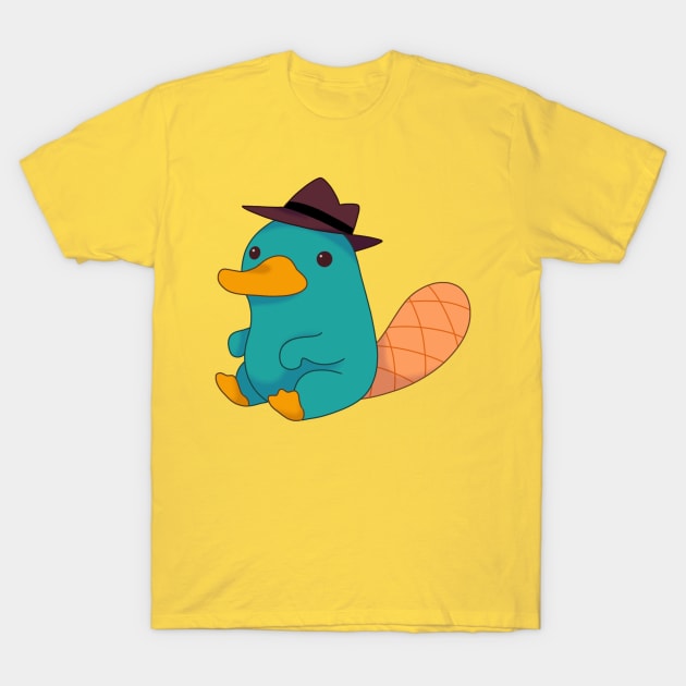 Chubby Lil Agent Platypus T-Shirt by Imaplatypus